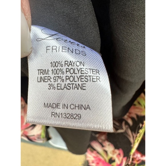 Lovers + Friends Multicolor Lace Trim V Back Floral Bahia Babydoll Dress Size S - Picture 9 of 11